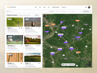 CommonGround, the easiest way to lease, buy and sell ground auctions commonground mapping maps