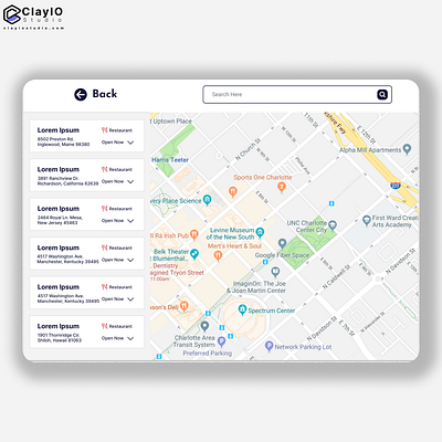 Map Navigation Page app design branding design illustration map navigation page ui user experience user interface ux uxui web design