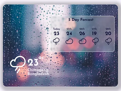 Weather Page app design branding design illustration ui user experience user interface ux uxui weather web design