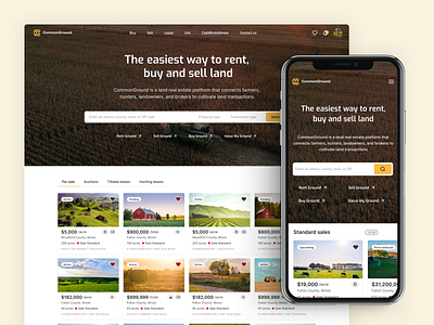 CommonGround, the easiest way to lease, buy and sell ground auctions commonground listings mapping maps