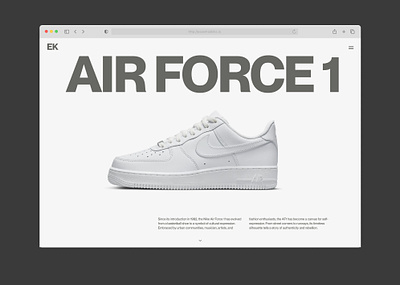 AIR FORCE 1 | Essential Kicks Concept branding design graphic design minimal sneakers ui ux web