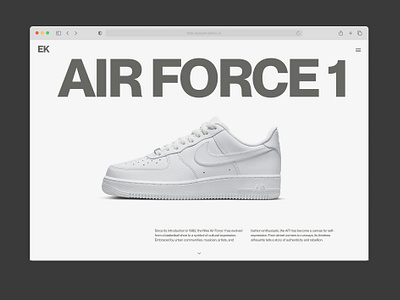 AIR FORCE 1 | Essential Kicks Concept branding design graphic design minimal sneakers ui ux web