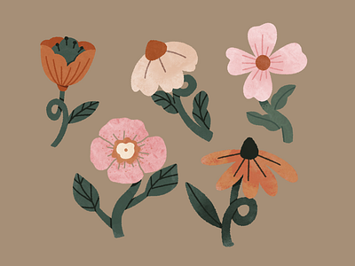 Flower Set Illustration design flower flower illustration flower set graphic design illustration illustration set vector