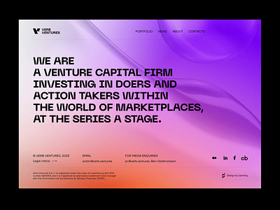 Verb ventures (UK): corporate website animation corporate finance web