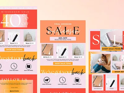 Simple Sale Marketing Campaign canva template email blast graphic design sale