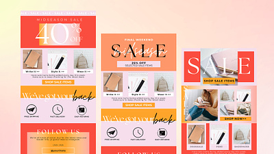 Simple Sale Marketing Campaign canva template email blast graphic design sale