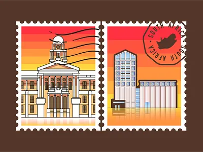 City Postmark - Cape Town graphic design illustration