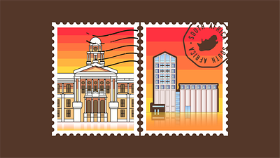 City Postmark - Cape Town graphic design illustration