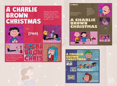 Banners about a cartoon «A Charlie Brown Christmas» american cartoon banner blue branding brown cartoon charlie brown christmas colors design graphic graphic design hand drawn illustration new year poster red typography ui web design