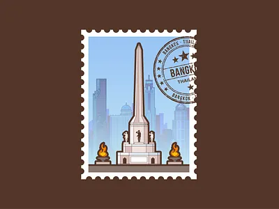 City Postmark - Bangkok graphic design illustration