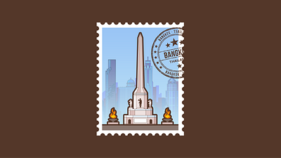 City Postmark - Bangkok graphic design illustration