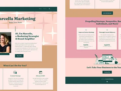 Marcella Marketing Website Design branding identity web design wix