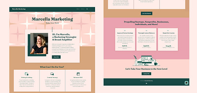 Marcella Marketing Website Design branding identity web design wix