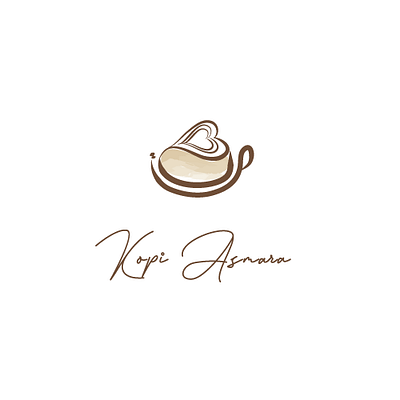 Kopi Asmara Logo coffee shop graphic design logo