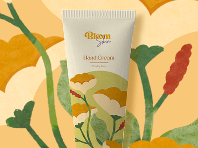 Flower illustration for handcream packaging design flower flower illustration flower set graphic design illustration packaging tube