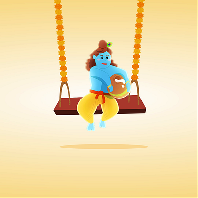 Janmashtami 2d animation after effects motion graphics