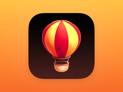 Airshow iOS App Icon airshow app icon app icon design hot air balloon ios app icon
