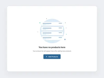Products Empty State empty state illustration saas ui ux