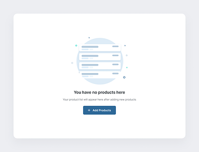 Products Empty State empty state illustration saas ui ux