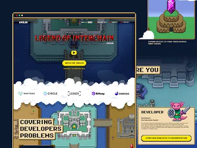 Axelar ITS - Landing Page 2d 3d advertising agency animation blockchain game gaming illustration landing page motion graphics retro ui ui design uidesign uiux ux video vintage web design