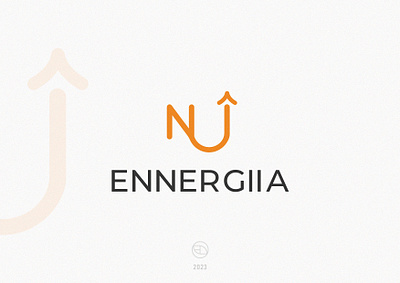 Logo ENNERGIA 2023 2024 2click branding design graphic design logo logo design minimal orange vector