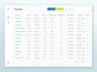 FarmWorth: Streamlining Land Analysis and Mapping data mapping table ui ux