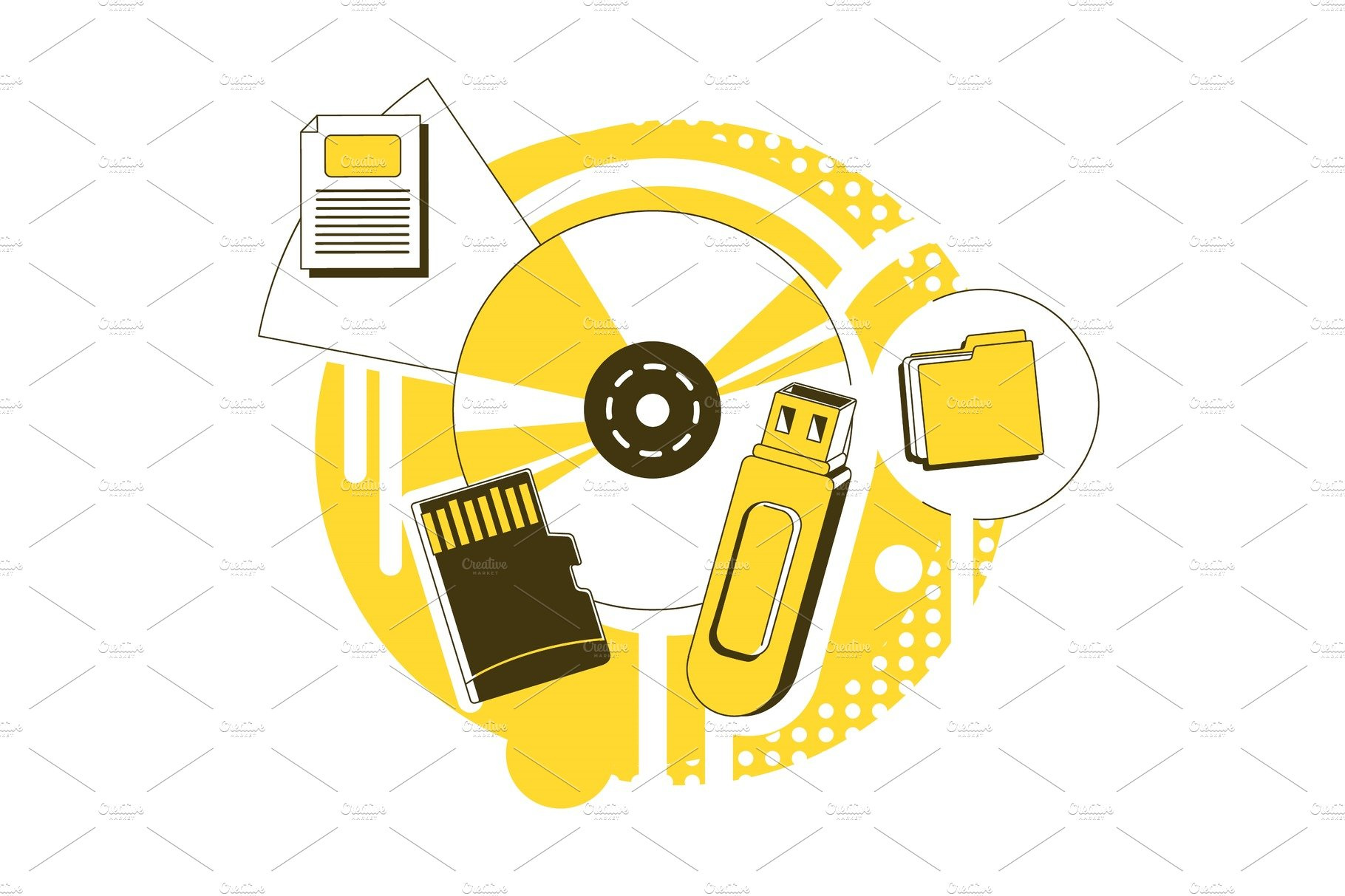 Data storage devices concept by The img on Dribbble