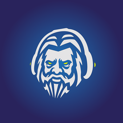 Zeus Tunes animation art branding character design esports god graphic graphic design headphones headset human face illustration logo logo design mascot streamer tunes vector zeus