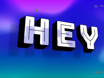Interactive typographic header with WebGL background branding design gsap header mouse follow portfolio typography ui web design webgl website