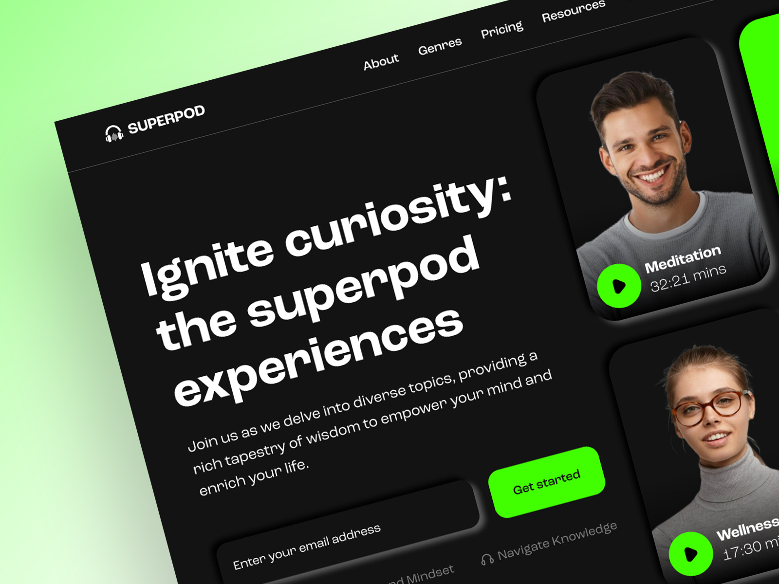 Podcast Website Design - Dark & Light Theme pod podcast podcast web design podcast website podcast website design podcasting responsive web design responsive website ui ui design web design website website design