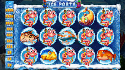 Online casino game "Ice Party" - Bonus Game development bonus art bonus design bonus game bonus round bonus slot design digital art digital design gambling game art game design game designer game machine gane designer graphic design slot design slot machine slot machine art slot machine design slotmachine