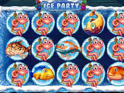 Online casino game "Ice Party" - Bonus Game development bonus art bonus design bonus game bonus round bonus slot design digital art digital design gambling game art game design game designer game machine gane designer graphic design slot design slot machine slot machine art slot machine design slotmachine