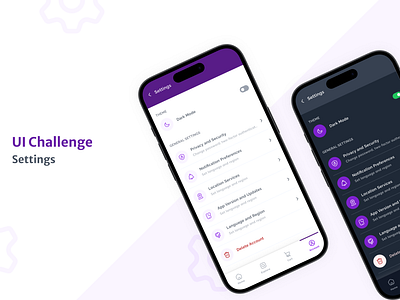 Settings | Daily UI Challenge 100dayuichallenge app design dailyui figma mobile design settings ui ui design user interface