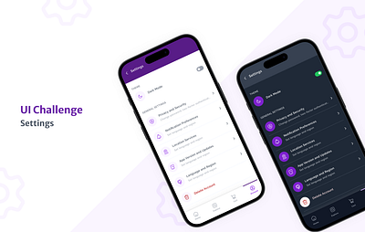 Settings | Daily UI Challenge 100dayuichallenge app design dailyui figma mobile design settings ui ui design user interface