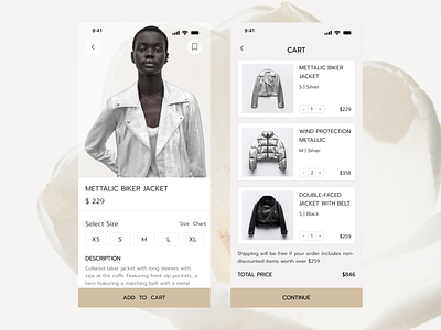 Coat Online Shop coat design mobile online shop shop ui ux
