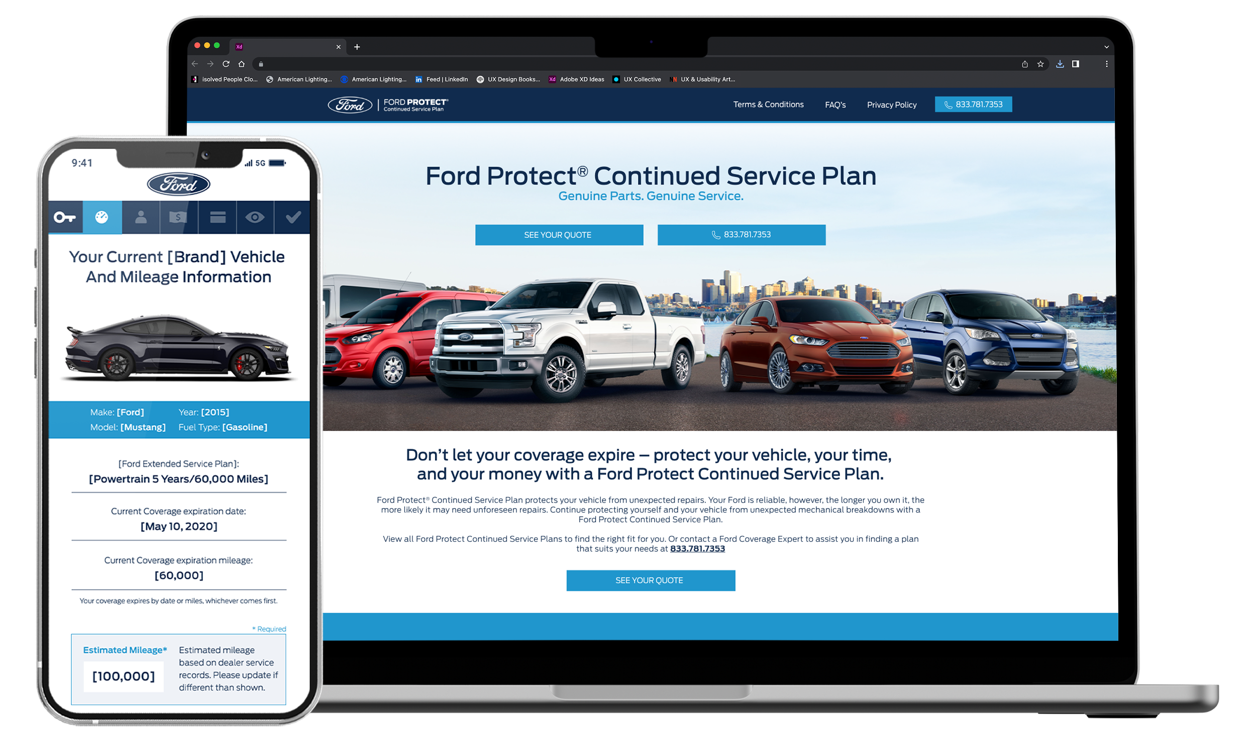Ford Protect User Flow adobexd branding design desktoplayout graphic design mobilelayout type ui usercentered userexperience userflow ux