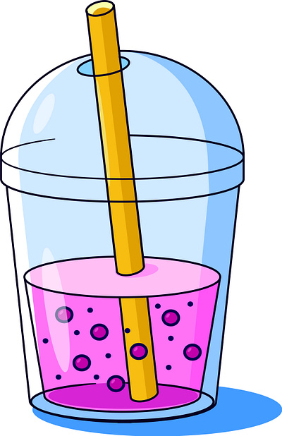 Bubble Tea 2d illustration design graphic design illustrator vector