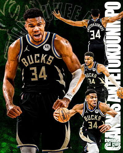 GIANNIS ANTETOKOUNMPO ART POSTER/COVER 24' animation art colormania covers design infographics motion graphics smsports streetart