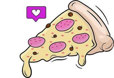 Pizza 2d illustration design graphic design illustrator vector