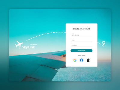 Airlines website concept — Sign Up airlinedesign creativeweb dailyuichallenge designinspiration digitaljourney flightexperience flightsignup formdesign innovativeux interactiveui mobilefirst responsivedesign signuppage skyhighux travelux uiinnovation userfriendly uxdesign visualdesign webdesign