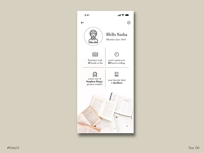 #06 - User Profile adobe adobexd dailyui design graphic design ui ux