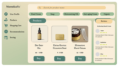 UI Web Design for Skin Care Shop skin care store ui web web design