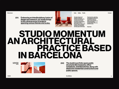 Momentum_01 clean colorfull design digital grid layout minimal swiss typography web