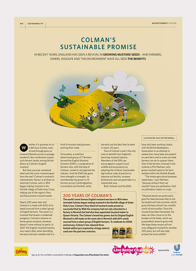 Unilever - Coleman's ad adagency branding farming food illustration landscape nature vector