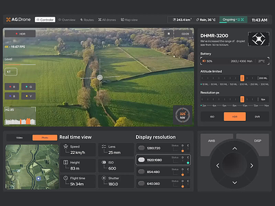 Drone Surveillance System User Interface | Agriculture/Farming 2d 3d agriculture animation dashboard design drone farming graphic design interface motion graphics startup surveillance ui user experience ux