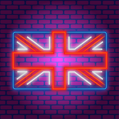 Neon Union Jack 2d illustration design graphic design illustrator neon vector