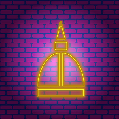 Neon Mole Antonelliana 2d illustration design graphic design illustrator neon vector