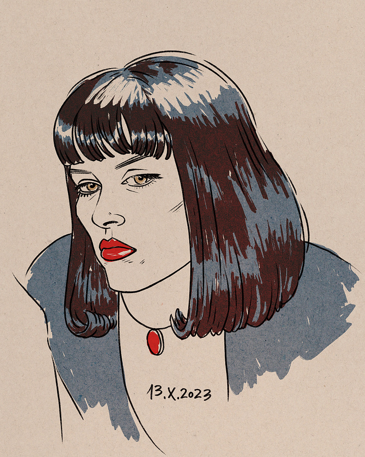 Sketch Of A Movie Character by Natalia Marmoliuk on Dribbble