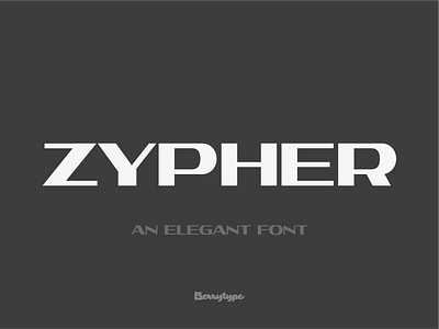 Zypher - An Elegant Font font rich type