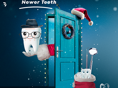 Christmas dental design for new year 3d art 3d dental tooth 3d teeth 3d tooth creativity dental dental art dental creativity dental design dental graphic art innovative new year new year design new year designers teeth art teeth design tooth design